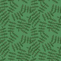 Floral seamless pattern on green background. Nature wallpaper. Botany texture. vector