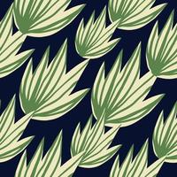 Doodle leaves seamless pattern. Hand drawn leaf fabric textile design. vector