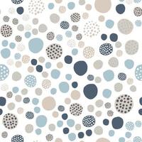 Scandinavian polka dot seamless pattern on white background. vector