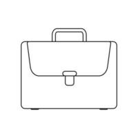 Outline briefcase icon.School bag button. Office case symbol. vector