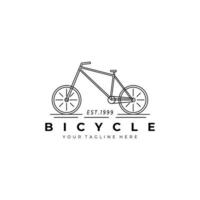 bicycle logo line art vector illustration design creative nature minimalist monoline outline linear simple modern