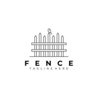 fence logo line art vector illustration design creative nature minimalist monoline outline linear simple modern ancient hipster