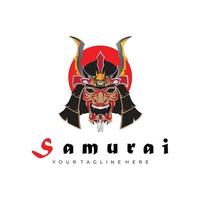 samurai  logo line art vector illustration design creative nature minimalist monoline outline linear simple modern