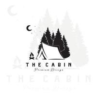 cabin logo design line art vector illustration design creative nature minimalist monoline outline linear simple modern