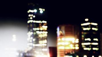 defocused background of city night light blur bokeh photo