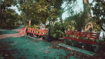 Empty closed park as prevention from coronavirus Covid-19 disease photo