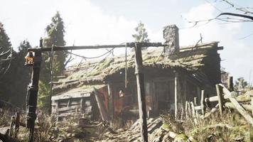 antiguo pueblo retro en un bosque de pinos foto