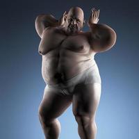 extremally fat man photo