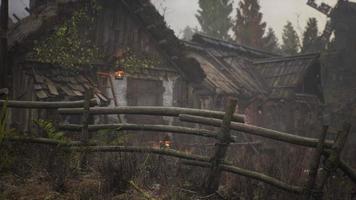 famous mountain village located in Austrian alps photo