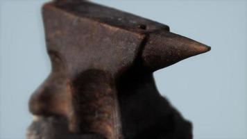 Old rusty anvil from the village forge photo