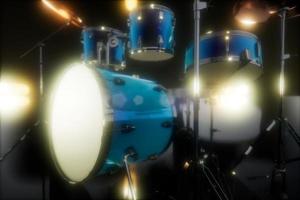 drum set with DOF and lense flair photo