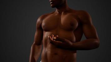 African American Male with bare chest photo