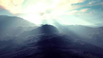 the dark land of the slopes of the mount Etna photo