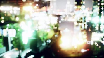blurred abstract background lights cityscape view photo