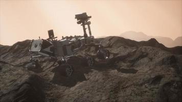 Curiosity Mars Rover exploring the surface of red planet photo
