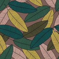 Autumn leaf wallpaper. Modern leaves seamless pattern background. vector