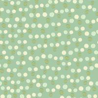 Little circle elements seamless pattern. Soft green background. Light ornament. vector
