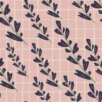 Abstract leaf branch seamless pattern in vintage style. Geometric floral wallpaper. Design for fabric, textile print, wrapping, kitchen textile. vector