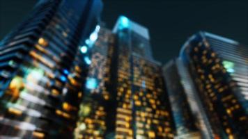 abstract blur and defocused cityscape at twilight for background photo