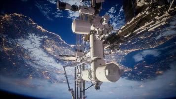 Earth and outer space station iss photo