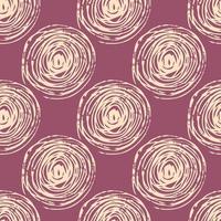 Seamless abstract pattern with light spirals. Purple background. vector
