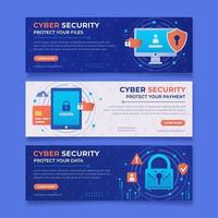 Cyber Security Banner Set vector