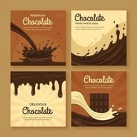 plantilla de publicación de redes sociales de chocolate vector