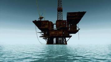 Oil and gas offshore wellhead platform photo