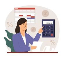 Accountant at Work Concept vector