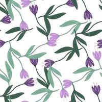 Modern tulip seamless pattern isolated on white background.