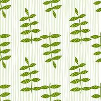 Organic floral seamless pattern. Doodle leaves wallpaper. vector