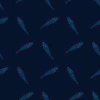 Feathers seamless pattern. Background feather of bird. vector