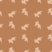 Triceratops seamless pattern. Children dino background. vector