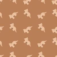 Triceratops seamless pattern. Children dino background. vector