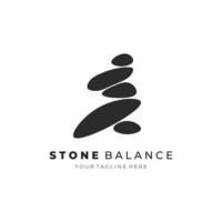 stone balancing logo vector design vintage illustration