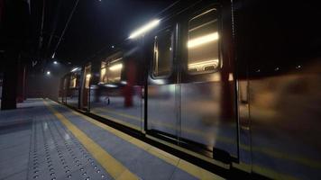 empty old subway train station photo