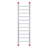 Metal ladder in flat design on white background. Step ladder icon. vector