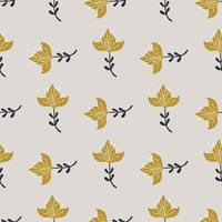 Lily abstract seamless pattern. Hand drawn flower background. vector