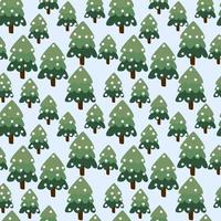 Christmas winter forest landscape. seamless pattern and background. vector