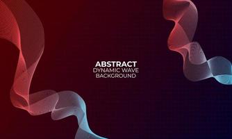 Abstract dark modern line wave background with copy space vector
