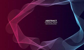 Abstract colorful line wave in black background vector