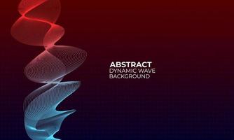 Abstract flat modern line wave in black background vector