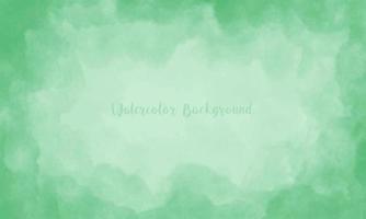 Abstract soft green watercolor frame background vector