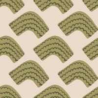Abstract pattern in pastel tones. Beige elements on light pink background. vector