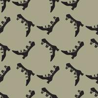 Hand drawn seamless style pattern with dark brown women boots elements. Grey background. vector