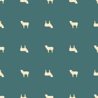 patrón sin costuras de ovejas. animales domésticos en colores de fondo. ilustración vectorial para textiles. vector