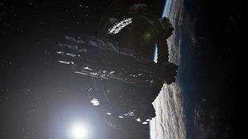 Space Station Orbiting Earth. Elements of this image furnished by NASA photo