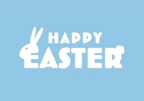 Happy Easter banner with a rabbit design, vector illustration.