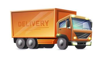Vector cartoon style delivery track.