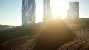 City Skyscrapes in Desert photo